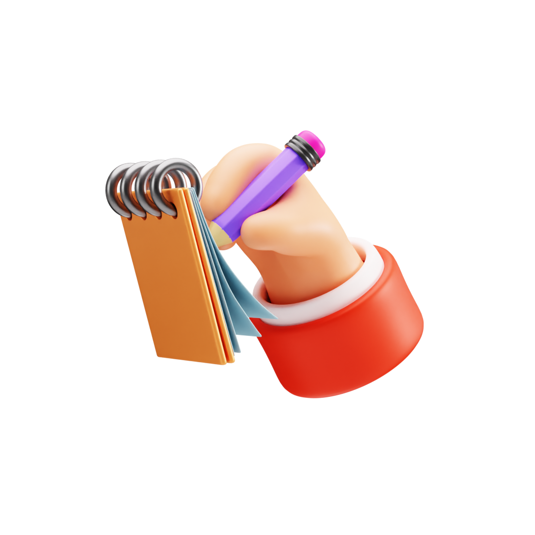 여러 견적서를 한눈에 비교하고 분석하며 노트에 체크하는 모습