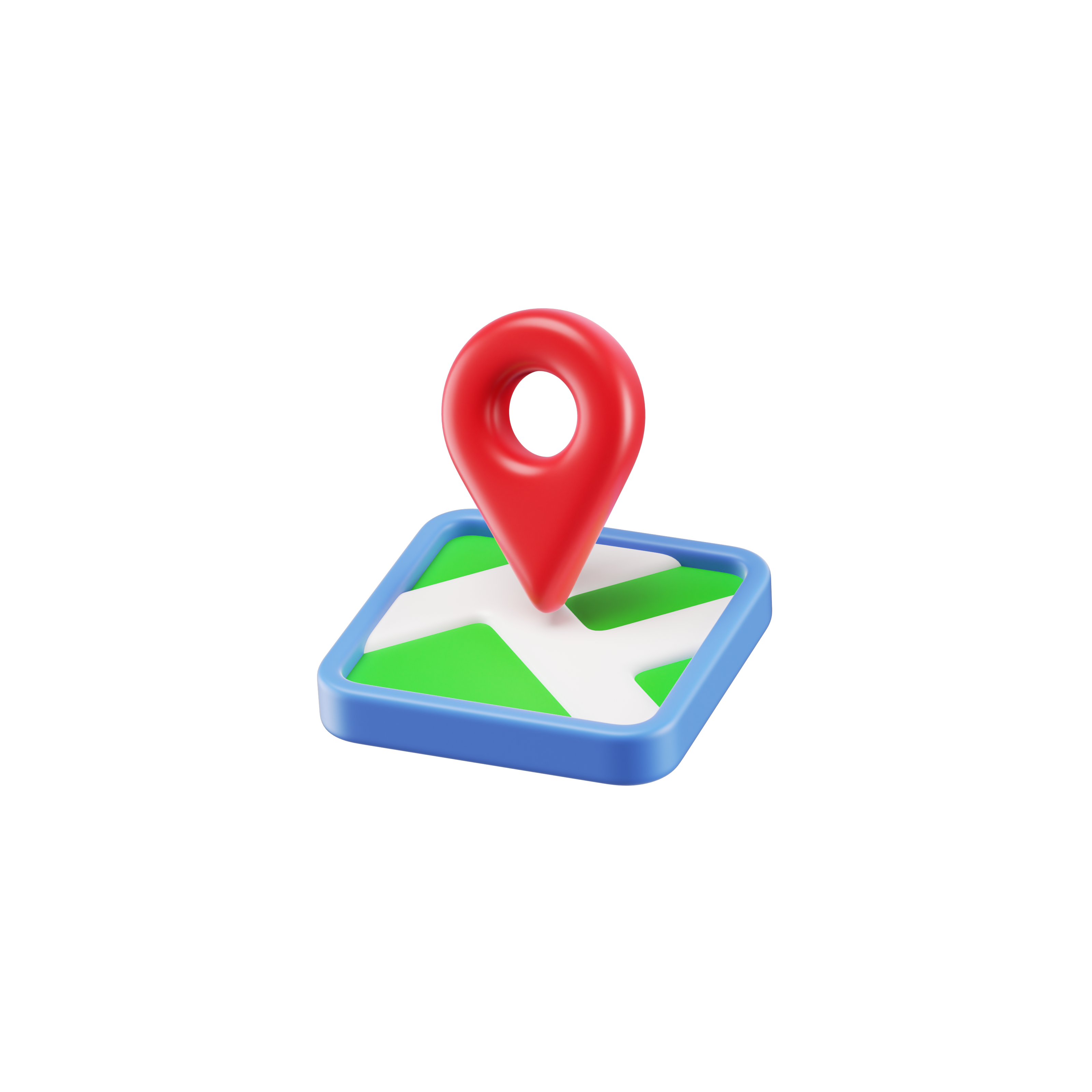 지도 위의 핀 아이콘으로 정확한 현장 방문 위치와 일정을 나타내는 이미지