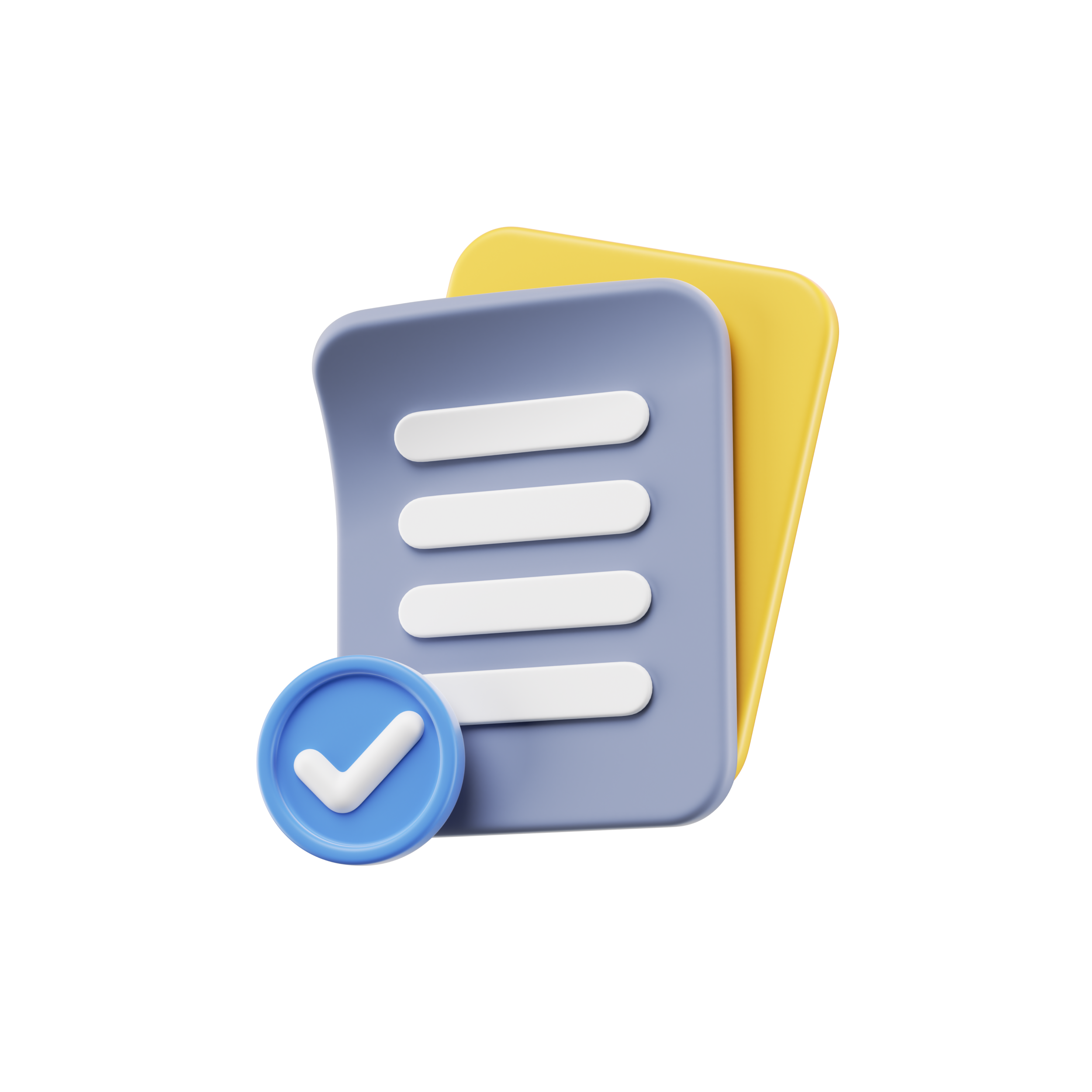 사업자 등록증, 신분증 등 철저한 신원 인증을 거친 업체를 나타내는 문서 체크 아이콘