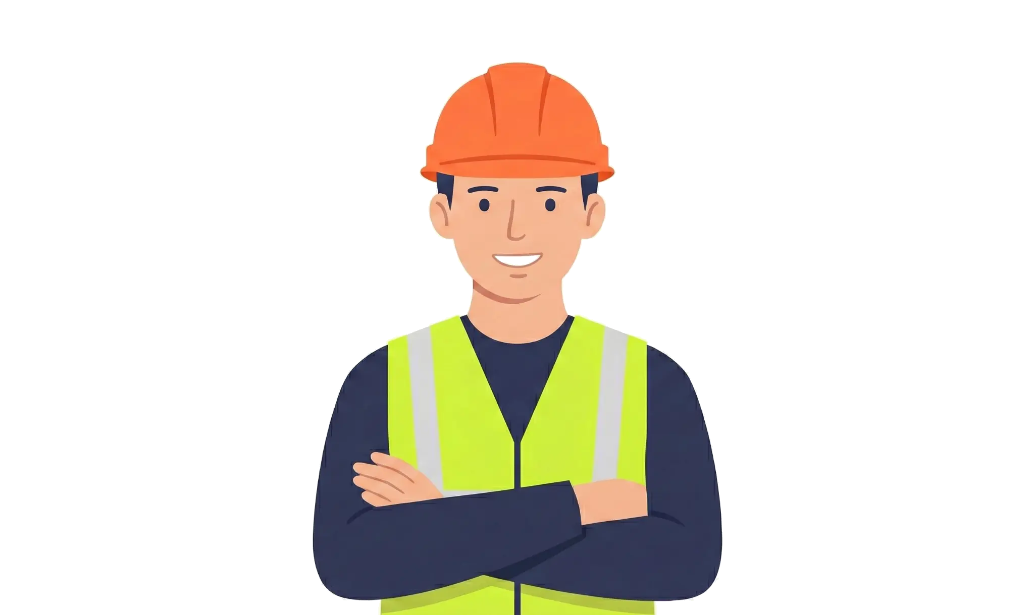 안전모를 쓴 듬직한 철거 전문가가 투명하고 안전한 시공을 책임지는 모습